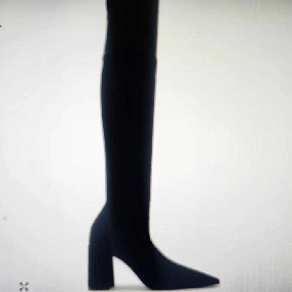 Arezzo Black Over the Knee 